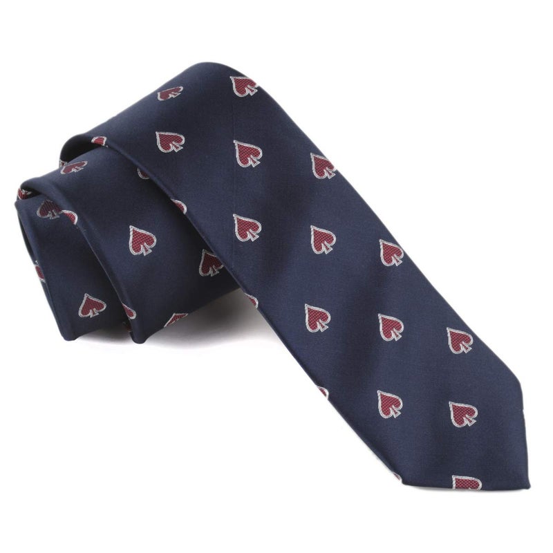Secdtie Polyester Men's Navy Blue Necktie Casual Novelty Skinny Neck Tie For College Uniform Casual Modern Designer for Boys - Image 4